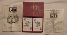Vintage Parker Brothers PIT Card Game Bull & Bear Edition 1919 & Original Manual