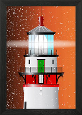 Lighthouse Lens Framed Wall