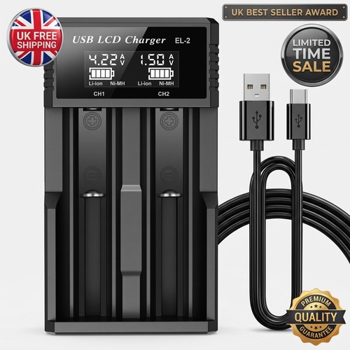 Usb smart battery charger - battery, dual