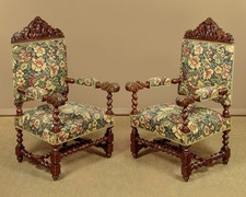 Antique Pair of Large Oak &