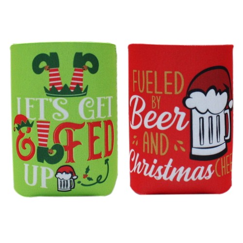 Christmas stubby holder - christmas,