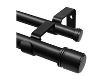 SILVER Double Curtain Pole