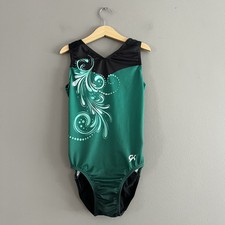 GK ELITE Gymnastics Leotard Sleeveless Green AM