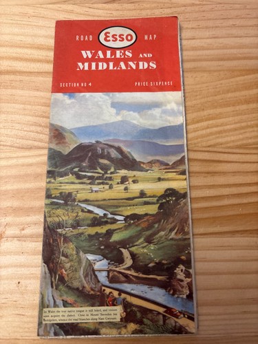 Vintage esso road - vintage, map