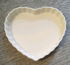 Vintage Pfaltzgraff  10” Fluted Quiche- Tart-Flan Ceramic Baking Dish Pan Heart 