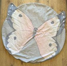 Baby Kids Mat Rug Butterfly Grey Pink 
