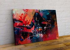 Joey Jordison Drummer For Slipknot Fans Canvas Wall Art Picture Poster Print