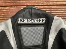 Belstaff Keprotec Schoeller Leather Bikers Jacket Armoured Sz 44  Black/silver