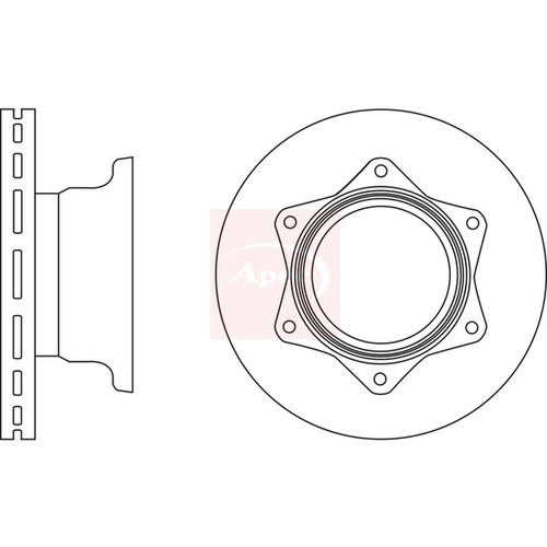 Brake discs vented for - 2x,
