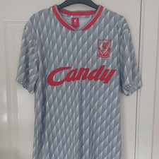 Liverpool Football Club LFC Mens Retro 1989-90 Candy Away Jersey UK Large