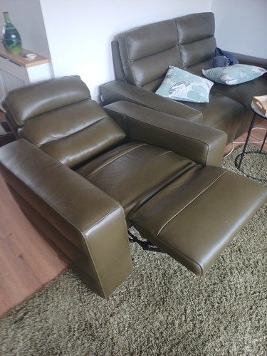 Leather recliner chair - leather,