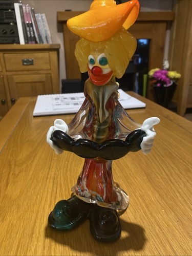 Vintage murano glass clown - murano,