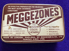 Vintage Meggezones Empty Tin