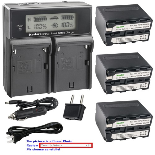 Kastar battery lcd dual - lcd, fast