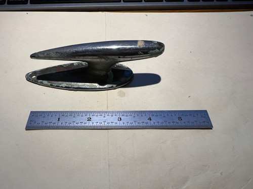 Chromed bronze boat cleat from - boat,