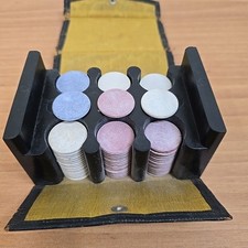 Vintage Clay Poker Chip Set in