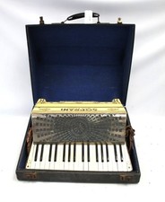 Vintage SOPRANI Setimo 34-Treble 48-Bass Piano Accordion In Beige w/Case -W72