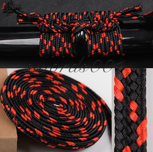Black red thick sageo wrapping - sageo,