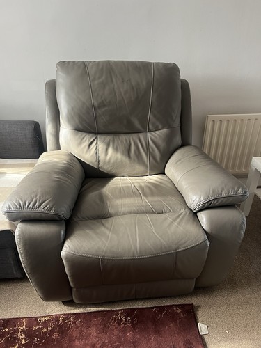 Leather recliner sofa - recliner,