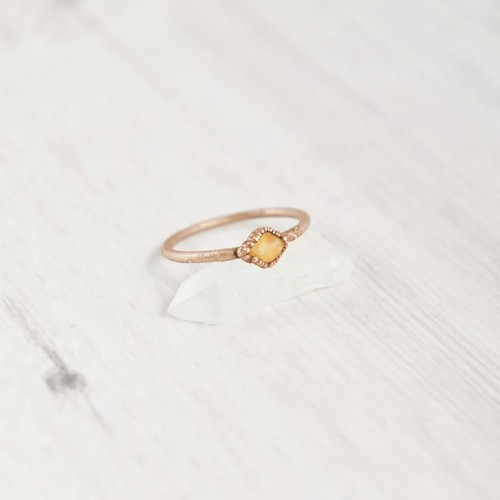 Size fire opal ring raw - opal,
