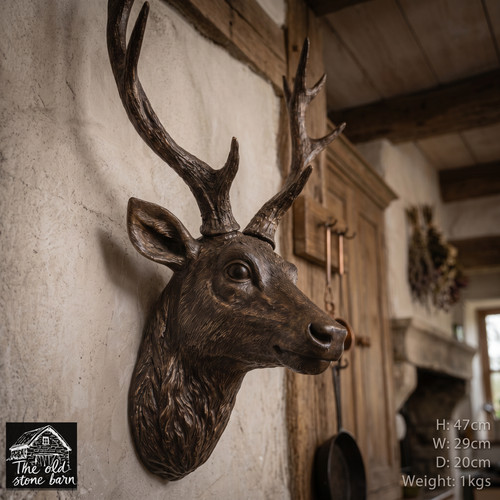 Stag head resin brown - stag,