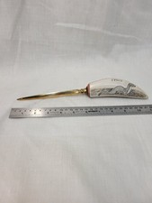 Faux Scrimshaw tooth handled Paper Knife