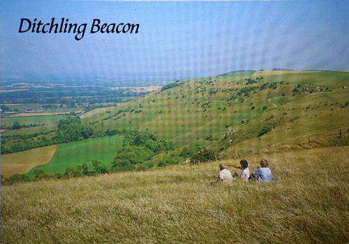 Postcard ditchling beacon - postcard,