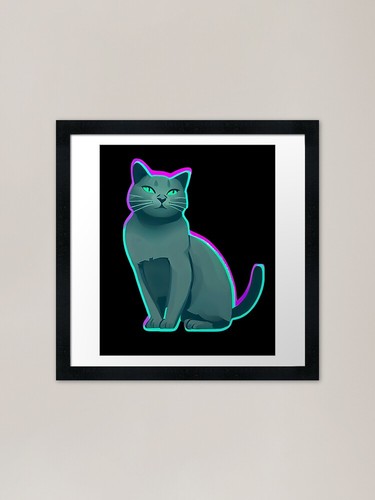 Russian blue cat - blue, simple