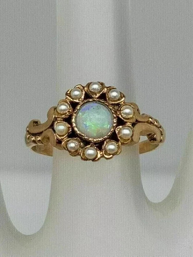Round genuine fire opal - genuine,