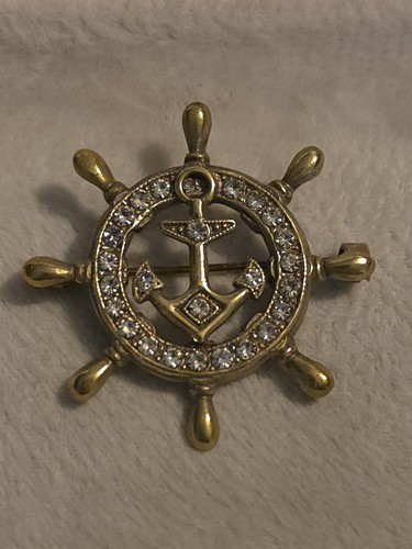 Vintage brass nautical wheel - nautical, wheel&