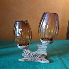 Vintage Wooden Candelabra