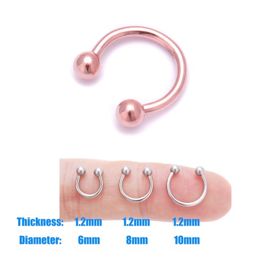 Surgical steel horseshoe nose - surgical,
