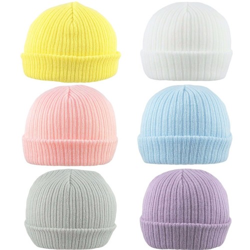 Baby beanie hat knitted cap - knitted,