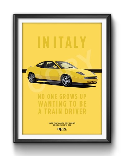 Fiat coupe 20v - 20v, yellow