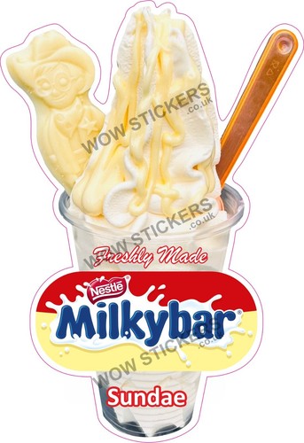 Ice cream van sticker milky - ice,