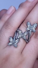 Pave Diamond Butterfly Ring