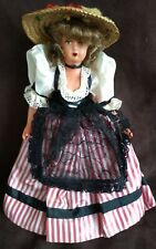 VINTAGE MICHEL SWISS PARIS FRENCH TRADITIONAL REGIONAL COSTUME DOLL - 8"