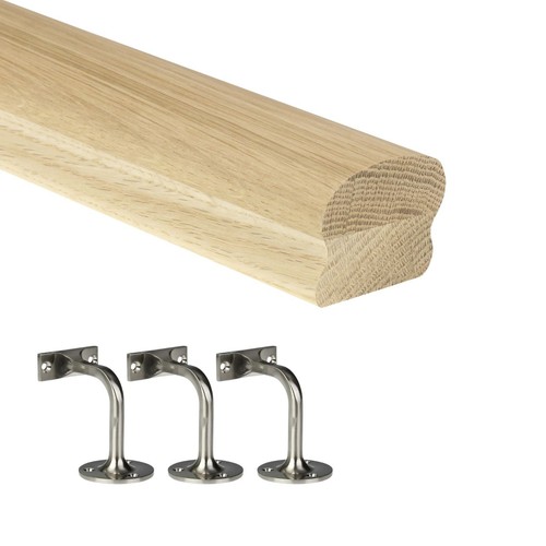 Oak cottage loaf handrail set - loaf,