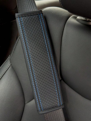Leather car seat belt - car,