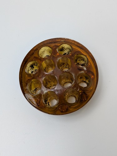 Vintage amber glass - glass, flower