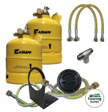 Twin Gaslow 2.7kg Cylinder Kit with in Locker Black Filler