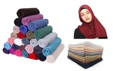 Good Quality Jersey Scarf Shawl Wrap Hijab Stretchy Big Large Plain Maxi Lycra