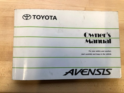Toyota avensis owners manual - owners,