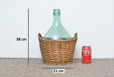 old vintage  Carboy Demijohn Bottle With Wicker Basket