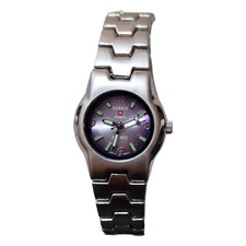 BEAUTIFUL ZURICH SPORTS WATCH S-481L PURPLE FACE NEW BATTERY FITTED 