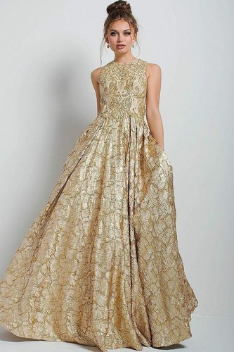 Jovani gold embellished high - jovani,