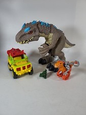 Imaginext Jurassic World Indominus Rex T Rex Velociraptor With Jurassic Truck