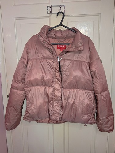 Guess puffer jacket peach - guess,