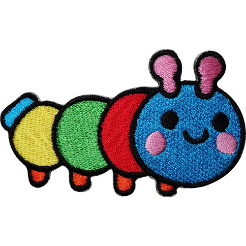 Caterpillar embroidered iron - embroidered,