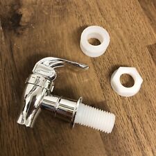 Chrome Tap Part For Water Butt Water Container Punch Bowl Barrel - 17mm Thread